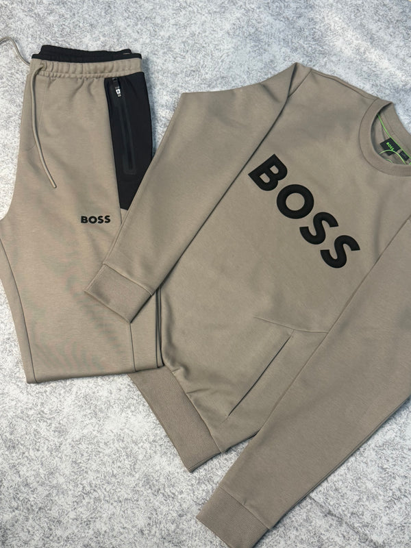 CONJUNTO TAUPE HUGO BOSS